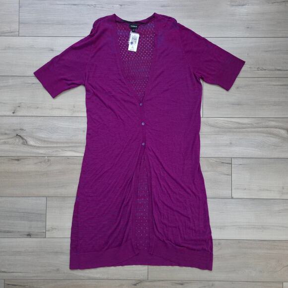 Torrid Space-Dye Pink Duster V-Neck Button-Front Cardigan Sweater Women Sz 2X - Picture 13 of 13